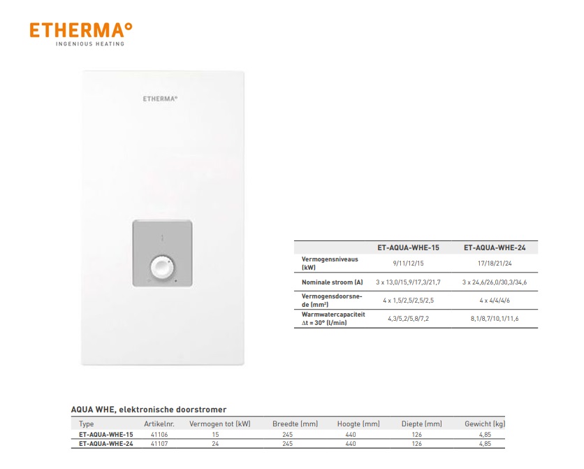 Volledig elektronische doorstromer met display 24kW | DKMTools - DKM Tools