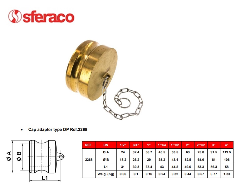 Camlock koppeling plug adapter type F mannelijk RVS 2246 1