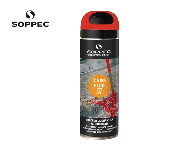 Bouwplaatsmarkeerspray Fluo TP lichtgevend oranje 500ml | DKMTools - DKM Tools