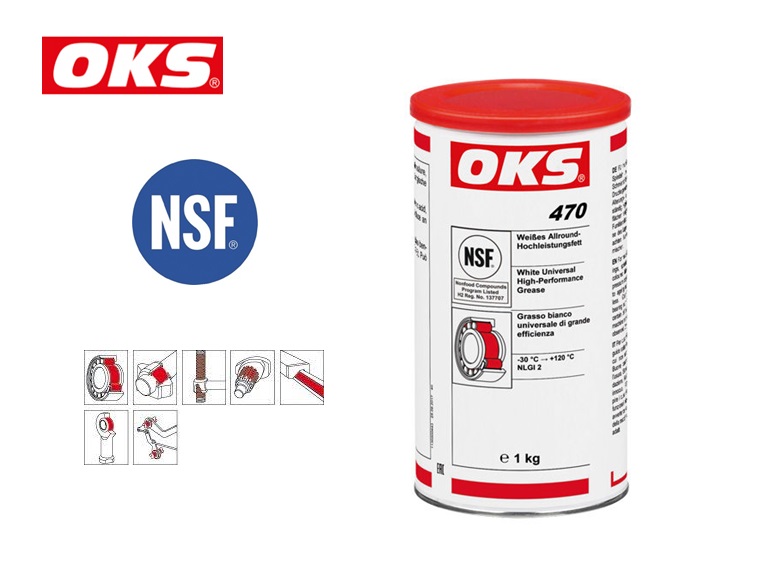 OKS 470 wit universeel vet met NSF H2 keur 5KG | DKMTools - DKM Tools