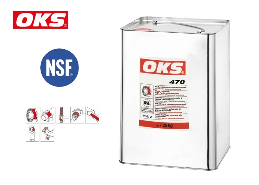 OKS 470 wit universeel vet met NSF H2 keur 25KG