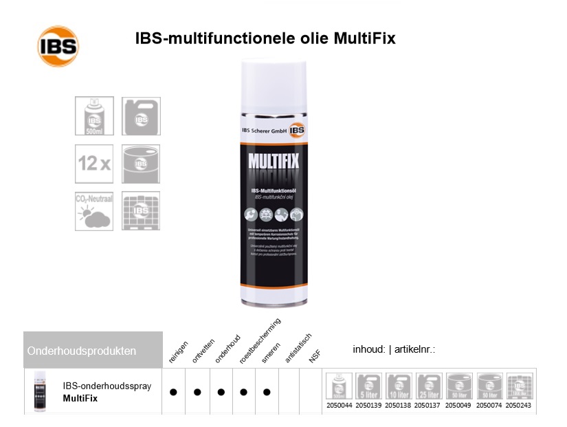 Onderhoudsspray MultiFix spray 500ml