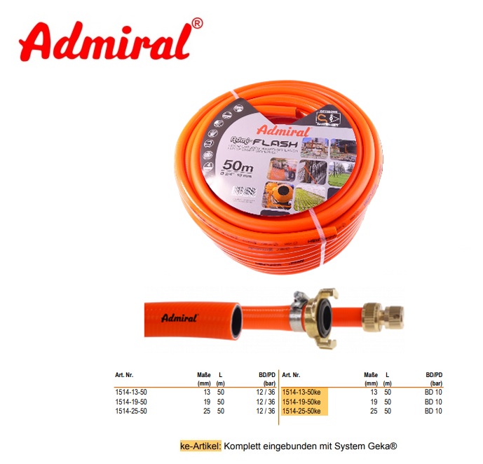 Waterslang Admiral Florador 25 x 3,5 / 50 m | DKMTools - DKM Tools