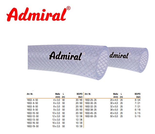 Persluchtslang Admiral Conti AirTrix 15,0 x 6,0 mm / 40 m | DKMTools - DKM Tools