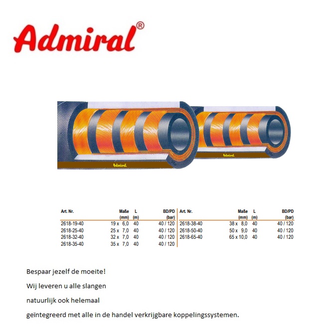 Slijtvaste slang Admi Cement 90 x10,0 mm / 20 m | DKMTools - DKM Tools