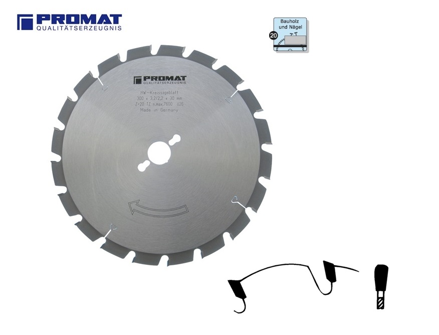 Promat Hardmetalen precisiecirkelzaagblad 210/30/48Z-PRO | DKMTools - DKM Tools