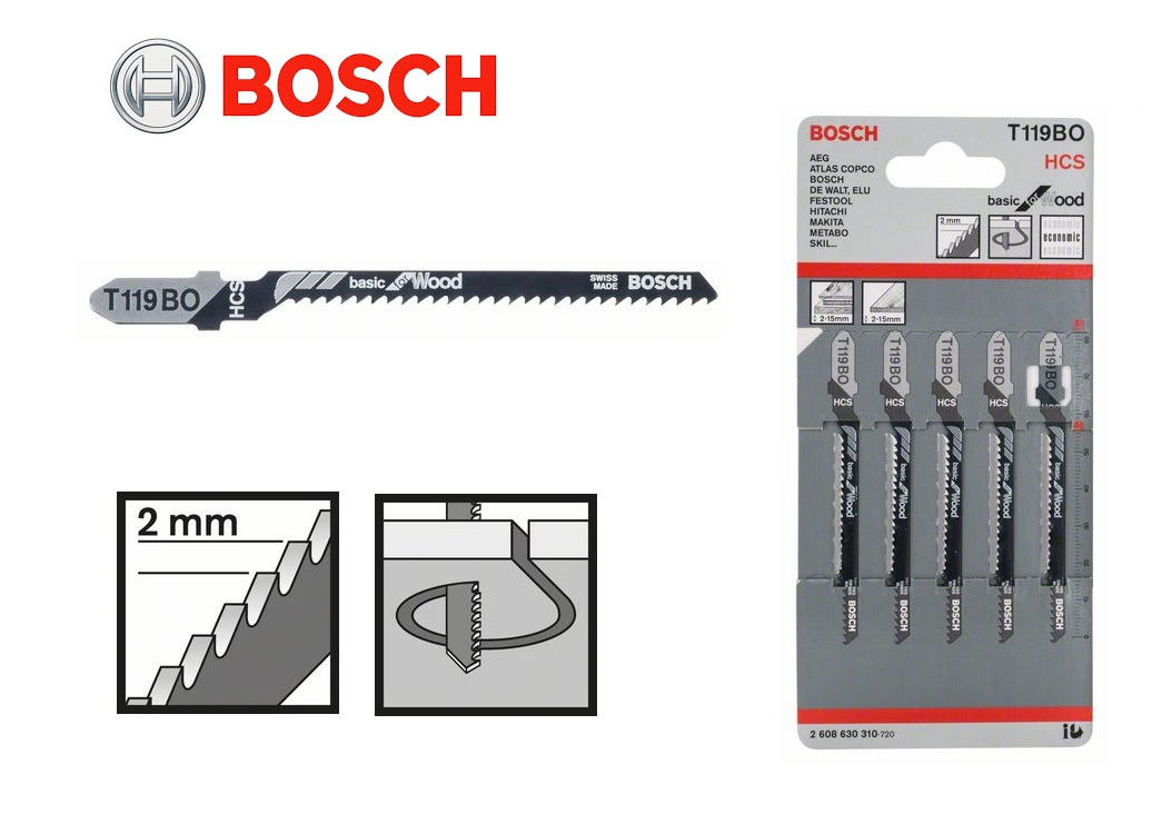 Bosch Decoupeerzaagblad T119BO 2-15mm 56x2mm