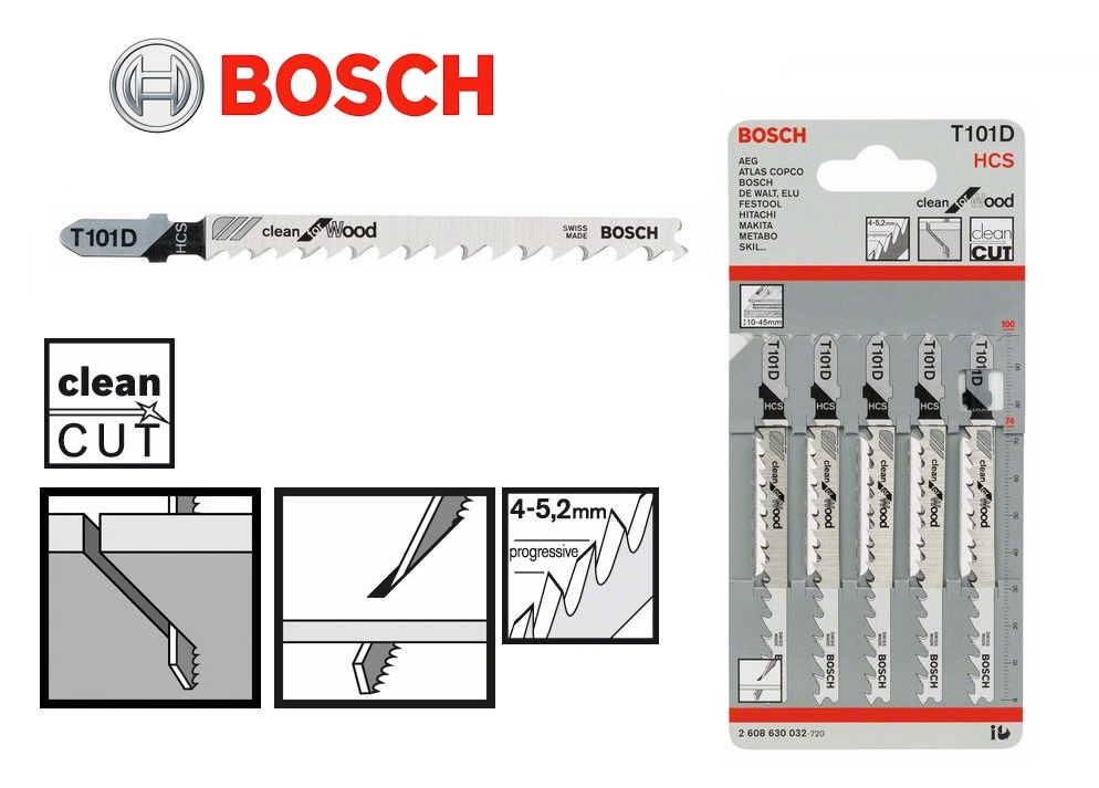 Bosch Decoupeerzaagblad T101D 10-45mm 74x4mm