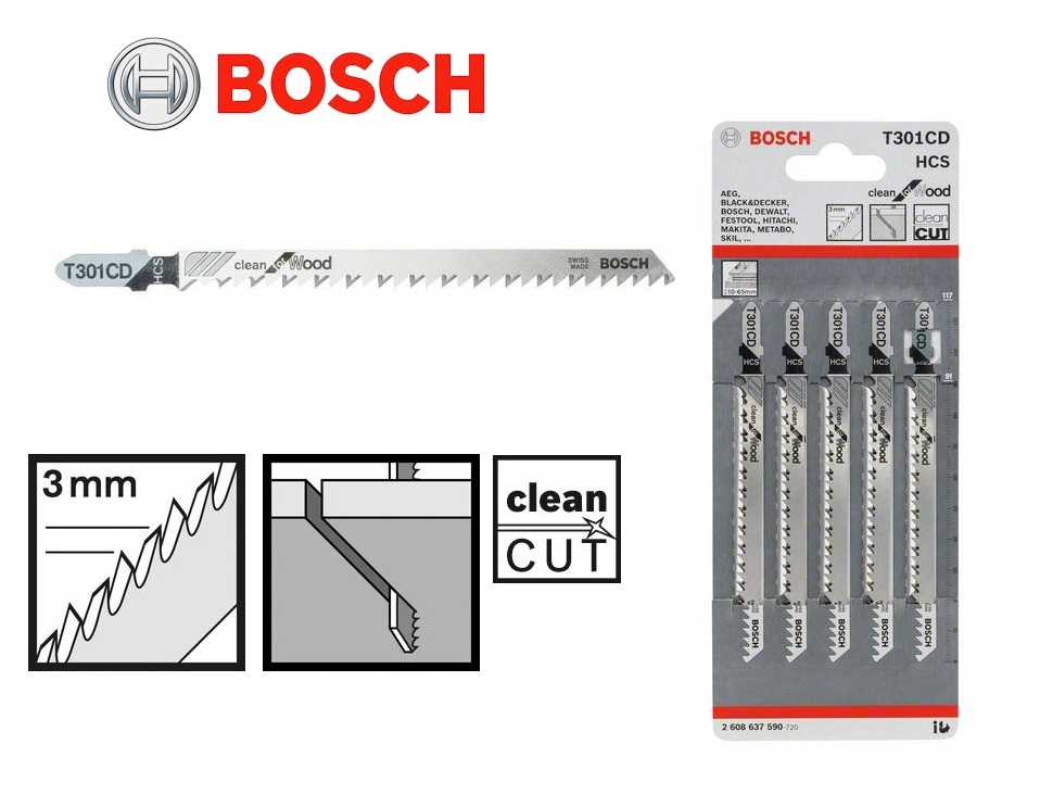 Bosch Decoupeerzaagblad T301CD 10-65mm 91x3mm