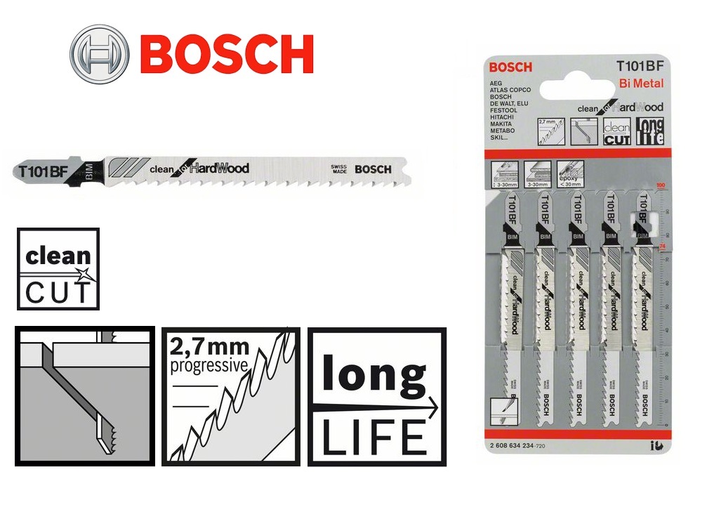 Bosch Decoupeerzaagblad T101BF < 30mm 74x2,5mm