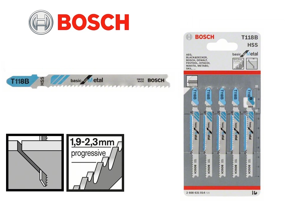 Bosch Decoupeerzaagblad T118B 2,5-6mm 67x2mm
