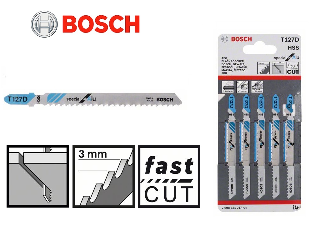 Bosch Decoupeerzaagblad T127D 3-15 und <30mm 74x3mm