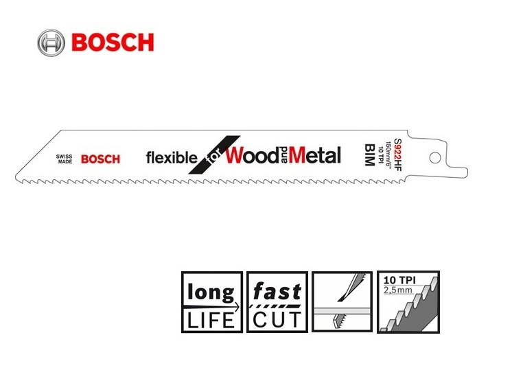 Reciprozaagblad S922VF 150x1,8-2,6mm HSS-BI | DKMTools - DKM Tools