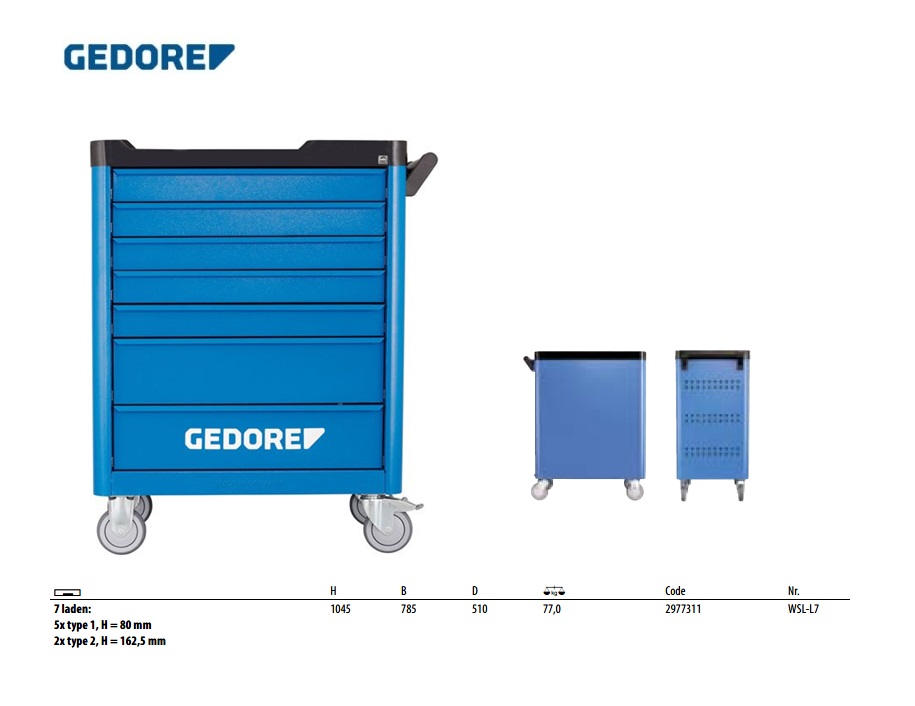 Gereedschapwagen WorkMo B3 | DKMTools - DKM Tools