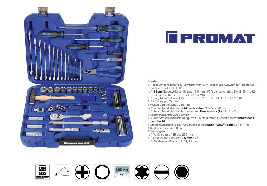 Gereedschapsset in koffer 130-delig | DKMTools - DKM Tools