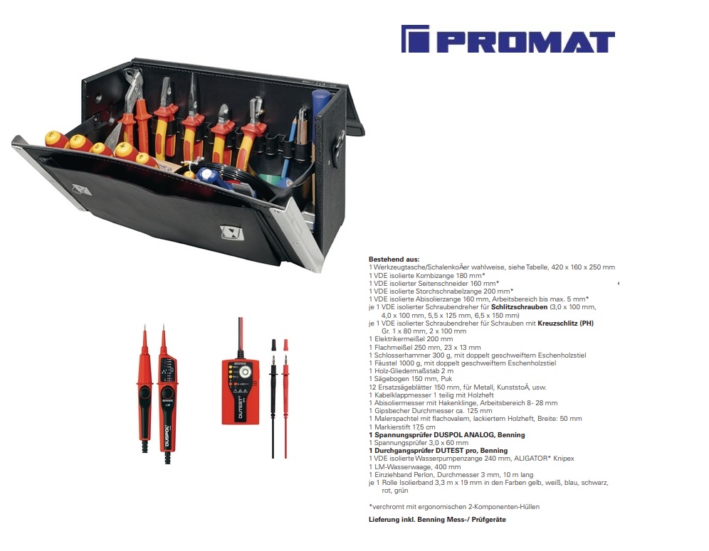 VDE-GereedschapsKoffer eleKtricien 46-delig | DKMTools - DKM Tools