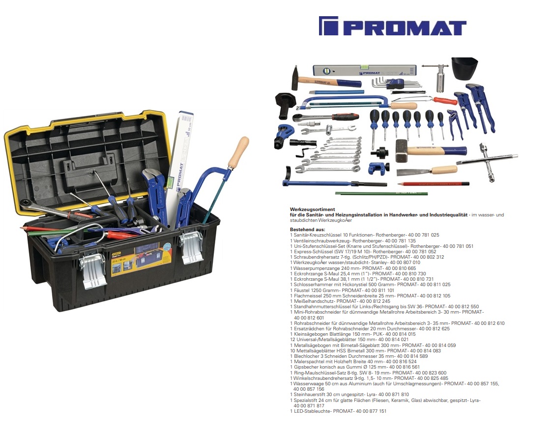 Sanitair gereedschapkoffer  50 delig | DKMTools - DKM Tools