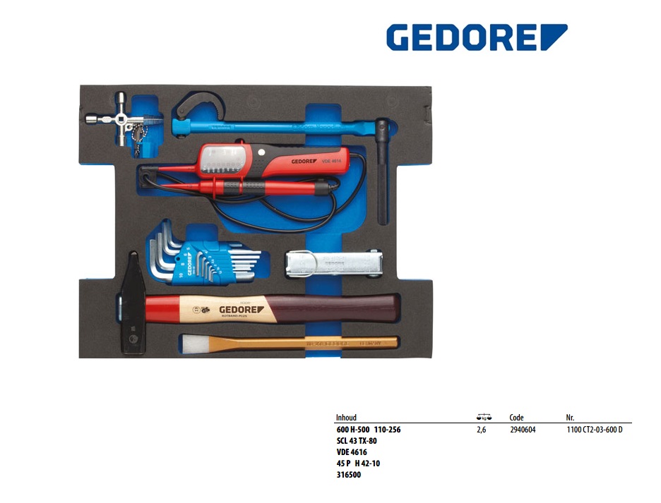 Assortiment voor sanitair in 2/2 CT-module, tbv L-BOXX 136, 23-delig