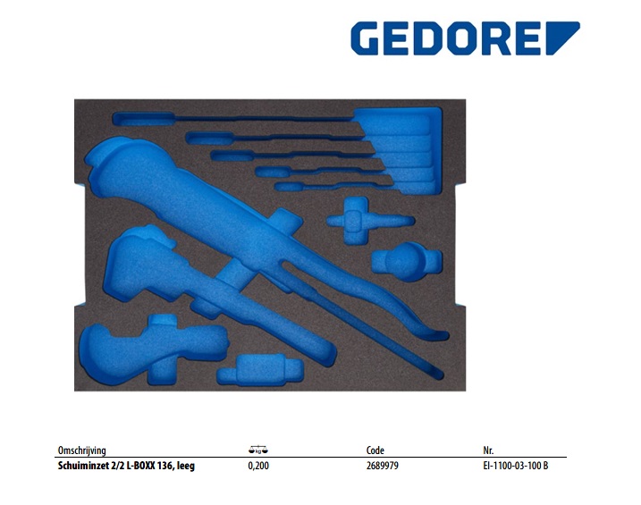 Schuiminzet 2/2 L-BOXX 136, leeg | DKMTools - DKM Tools