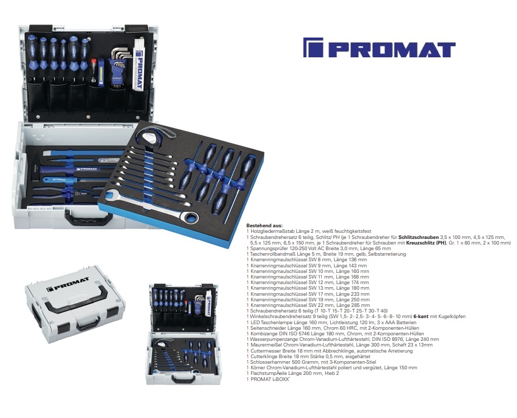 Gereedschapset L-BOXX 44 delig | DKMTools - DKM Tools