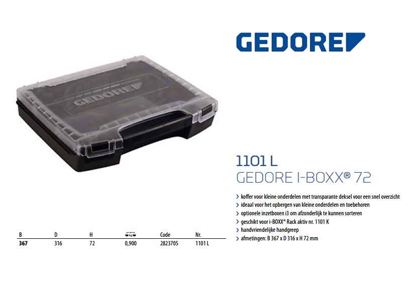 GEDORE i-BOXX 72 leeg