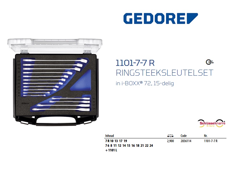 Ringsteeksleutelset in i-BOXX 72