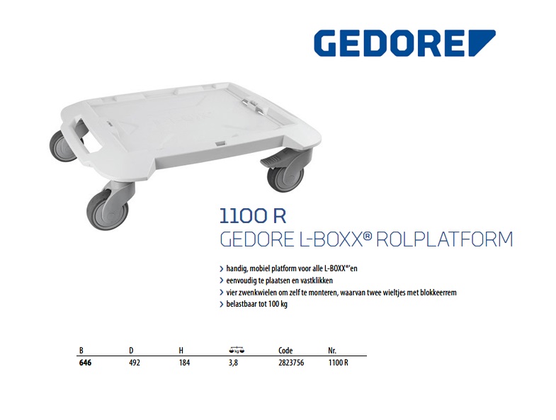 GEDORE L-BOXX rolplatform