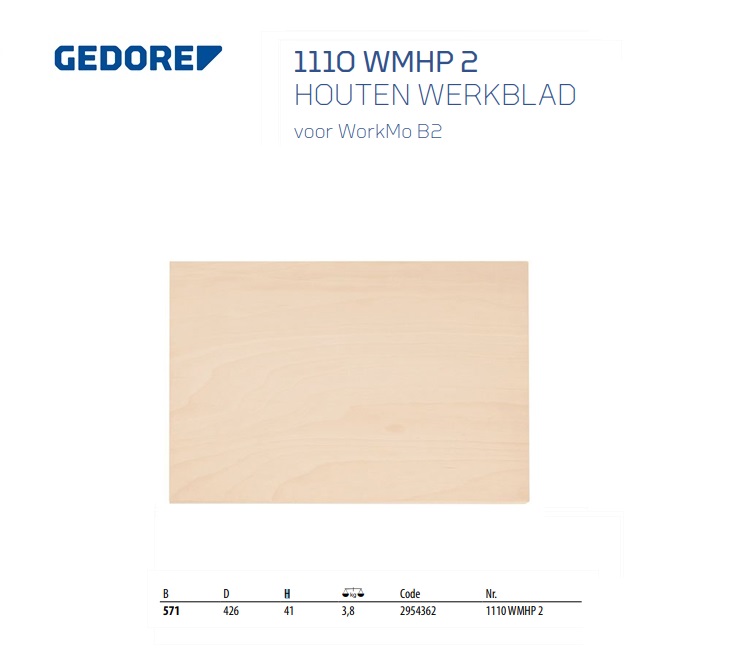 Houten werkblad voor WorkMo B3 | DKMTools - DKM Tools