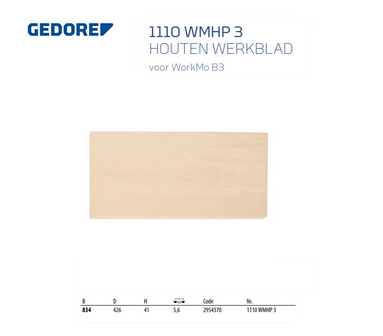 Houten werkblad voor WorkMo B2 | DKMTools - DKM Tools