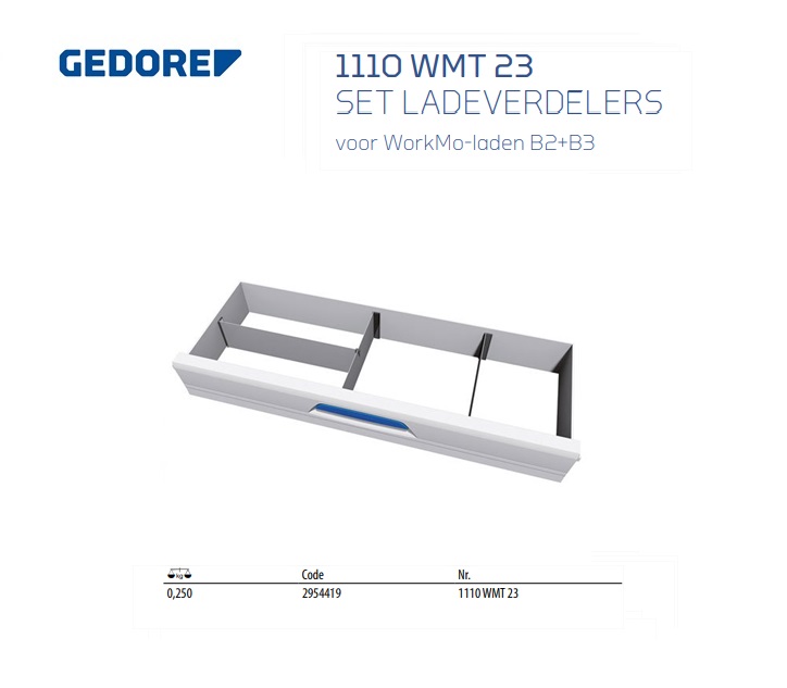 Set ladeverdelers voor WorkMo-laden B2+B3