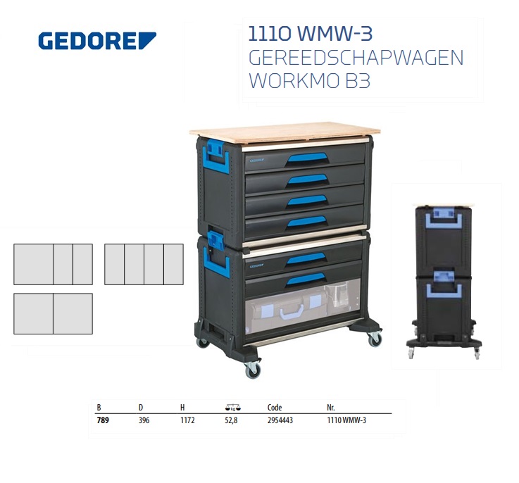 Gereedschapwagen WorkMo B2 | DKMTools - DKM Tools