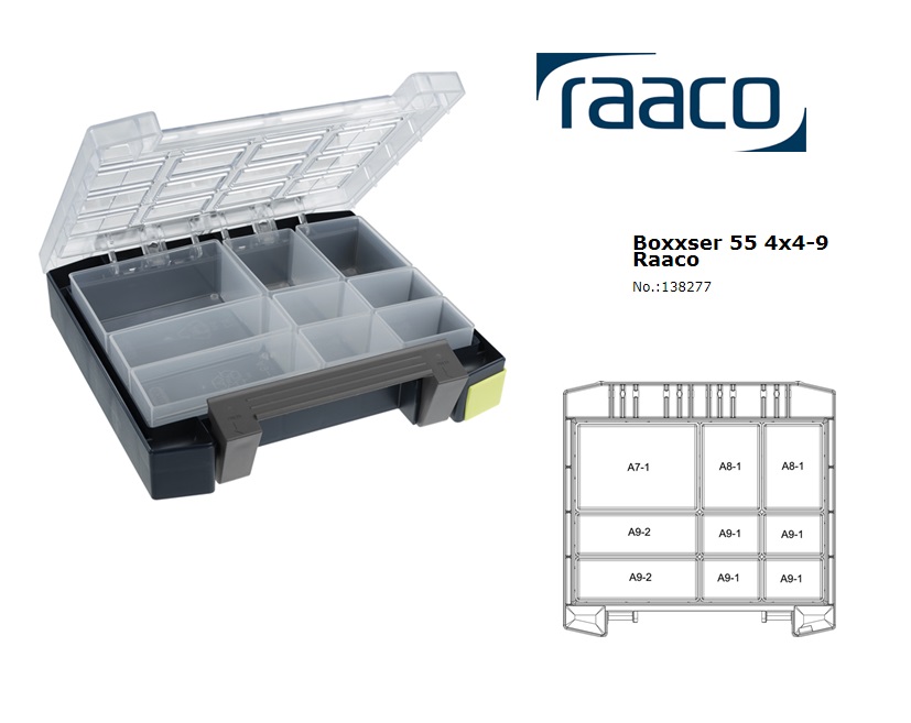 Raaco Boxxser 55 4X4-9 Assortimentsdoos 241x225x55mm
