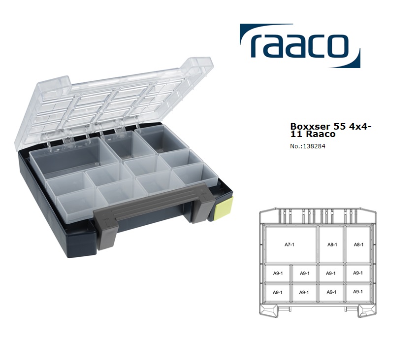 Raaco Boxxser 55 4X4-9 Assortimentsdoos 241x225x55mm | DKMTools - DKM Tools