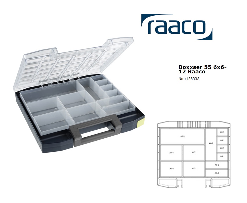 Raaco Boxxser 55 6x6-14 Assortimentsdoos 354x323x55mm | DKMTools - DKM Tools