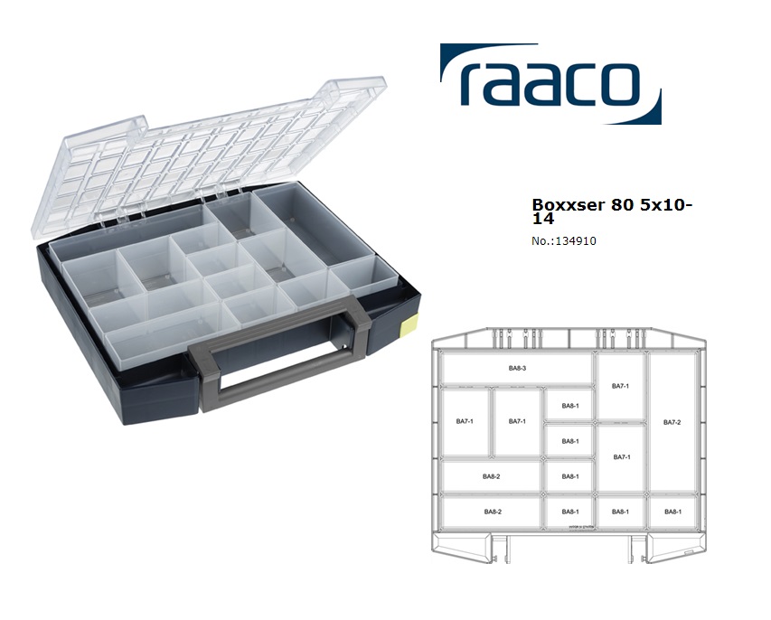 Raaco Boxxser 80 5x10-20 Assortimentsdoos 421x361x78mm | DKMTools - DKM Tools