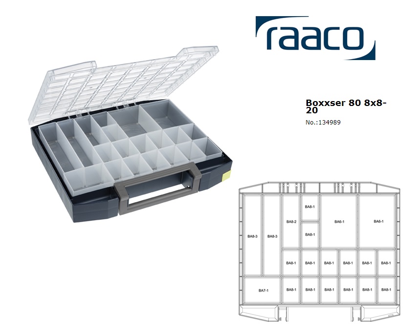 Raaco Boxxser 80 8x8-18 Assortimentsdoos 465x401x78mm | DKMTools - DKM Tools