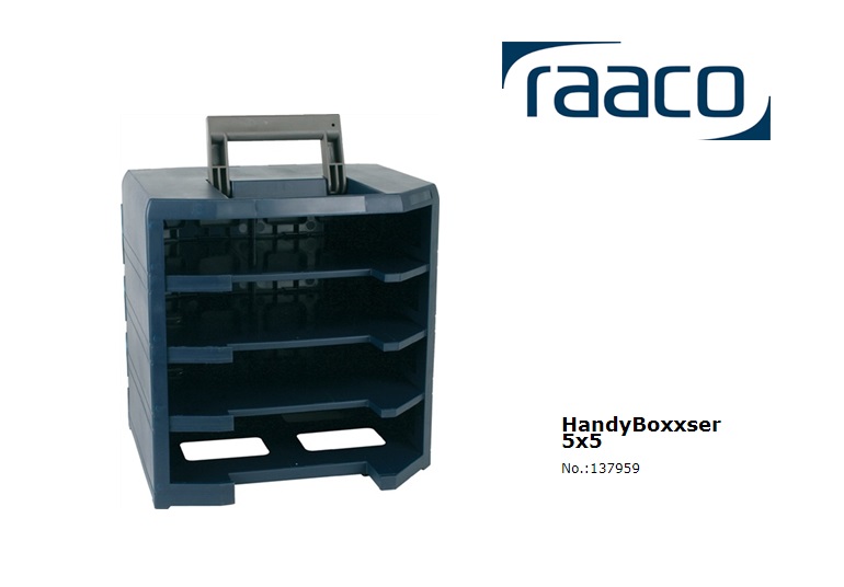 Raaco HandyBoxxser 55 5x5, empty 4x5x5 342 x 347 x 305mm