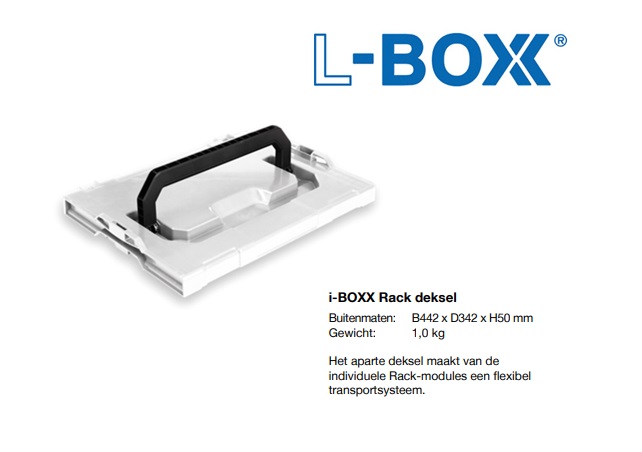 i-BOXX Rack deksel 442x342x56mm