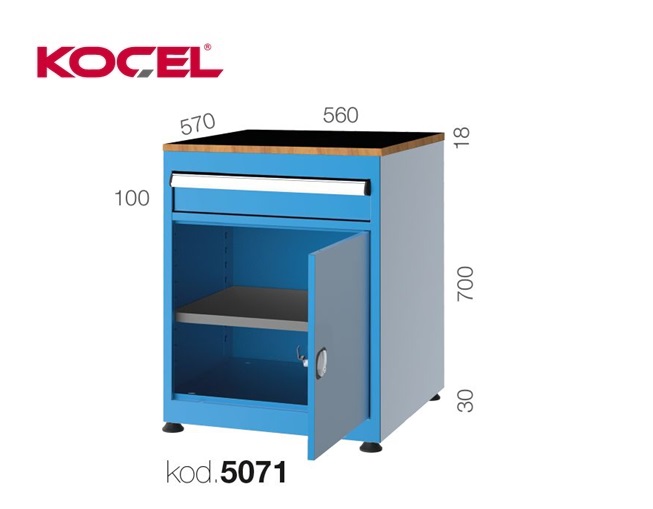 Gereedschapsladekast 1 lade 560X570X700mm