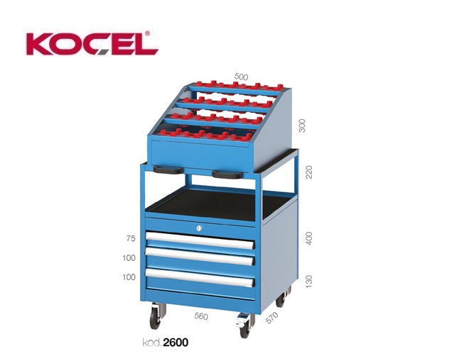 Mobiele CNC gereedschapskast 560x570x1050mm