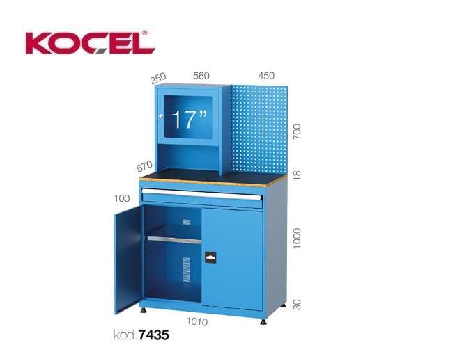 Computerwerkkast 1 lade 1 kast 1700x600x1500mm | DKMTools - DKM Tools