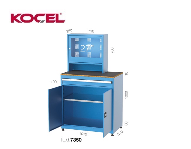 Computerwerkkast 1 lade 1 kast 1010x570x1750mm