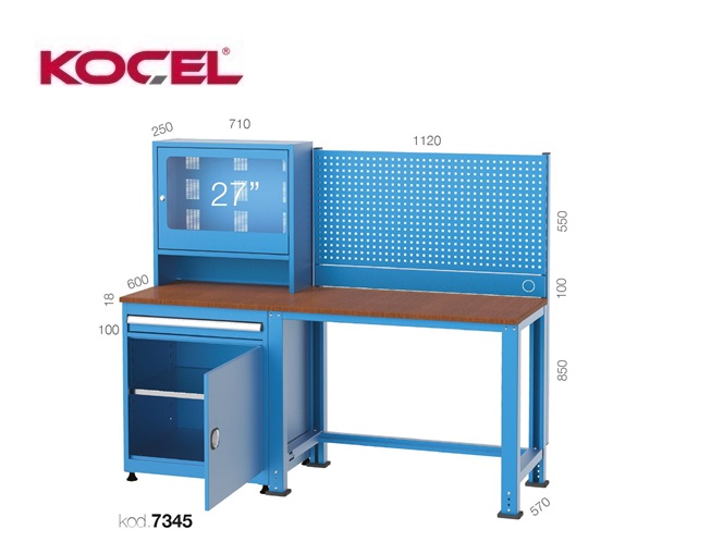 Computerwerkkast 1 lade 1 kast 1830x600x1500mm