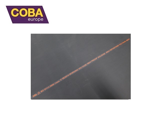 Antislip elektrische veiligheidsmat 17000V EN61111 Klasse 4 1 m x per strekkende meter (5 mm)