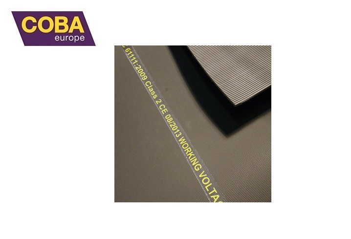 Antislip elektrische veiligheidsmat 17000V EN61111 Klasse 2 1 m x per strekkende meter (4 mm)