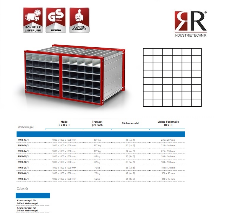 Insteekstelling RWR-48/1 RAL 3000