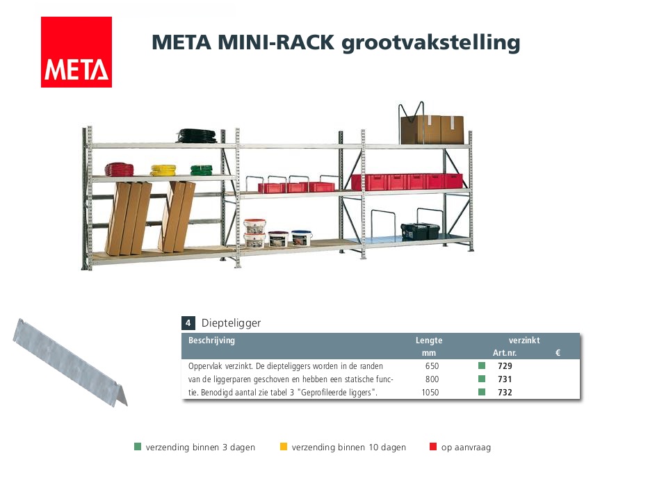 MR A - steundrager 650 (620) vzk etagedrager