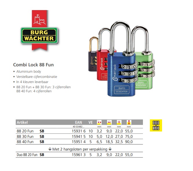 Combi Lock 88 Fun 20 F SB