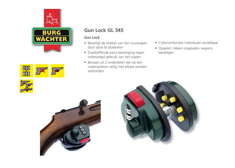 Gun Lock GL 345 SB