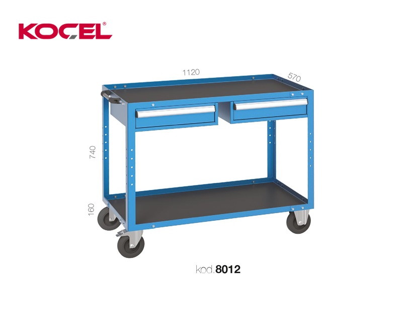 Mobiele Werkbank 2 lades 1120x570x740mm